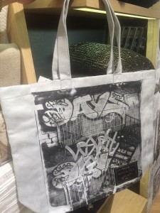 My Madura tote bag with custom graffiti art by AVONE