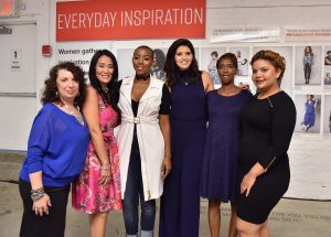 NEW YORK, NY - SEPTEMBER 27:  Lee Rousseau, Annie Walters, Katherine Schwarzenegger, DebbyThompson, Zynani Nakhid and Yastany Astacio attend the T.J.Maxx Road to Real Gallery Exhibit in NYC, spotlighting inspirational women from across the country on September 27, 2016 in New York City.  (Photo by Mike Coppola/Getty Images for TJ Maxx)